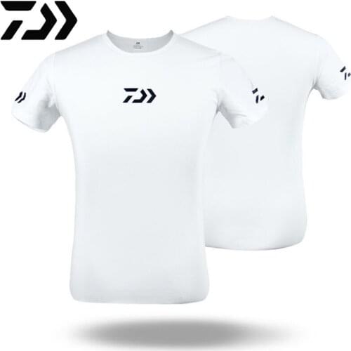 Tshirt Fishing T Shirt Fishing Clothing Short Sleeve Black White Quick-Drying Breathable Anti-UV Sun Protection T Shirt