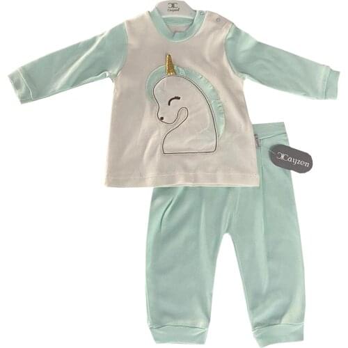 Jaju Baby, Blue Unicorn Baby Girl Set of 2