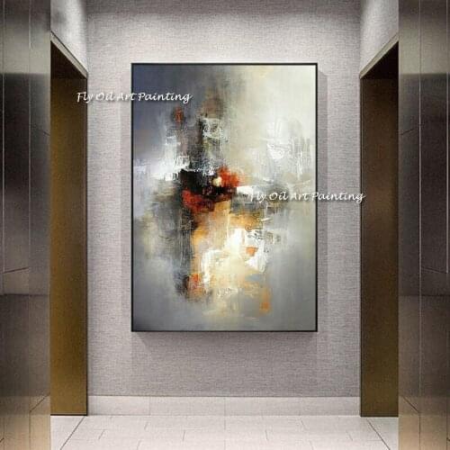 100% Handmade modern abstract Boat On The Sea Pictures Oil Painting On Canvas Wall Art For Living Room Decoration
