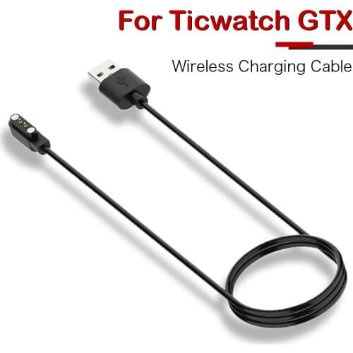 For Ticwatch GTX / CXB01 Smart Watch USB Magnetic Adsorption Portable Power Charger Cable Adapter Fast Charging Dock Accessories