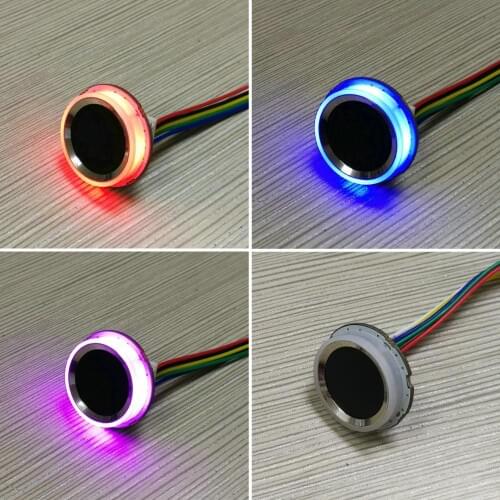 R502-A New Round Ring LED Small Thin UART DC3.3V Fingerprint Module Access Control Arduino