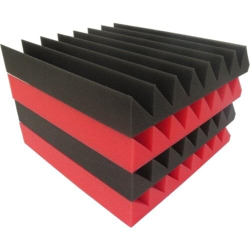 12 Pack Acoustic Studio Absorption Foam Panel-Trapezoidal Triple-cornered Soundproof Padding Soundproofing Studio Foam