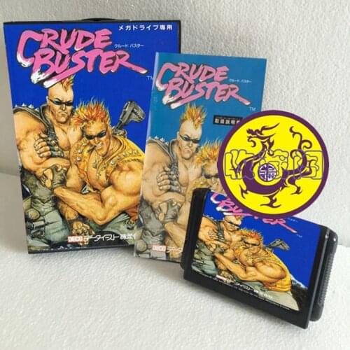 Crude Buster With Box And Manual 16bit MD Game Card For Sega Mega Drive For Genesis