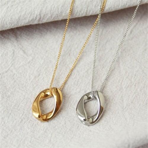 New Arrival Silver Plated Clavicle Necklaces Female Jewelry Personality Gold Round Pendant Necklace For Women Party Accessories