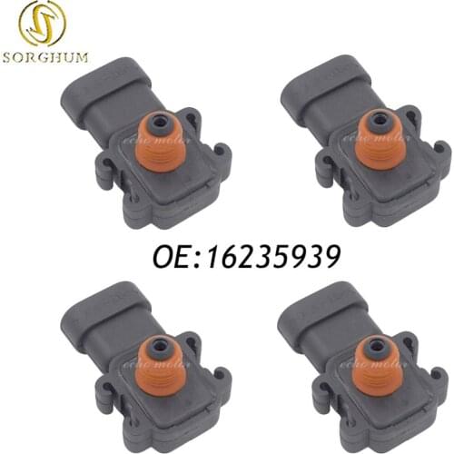 New 4pcs Intake Manifold Pressure MAP Sensor For OPEL VAUXHALL ASTRA G CORSA C COMBO GMC SAVANA SIERRA 16235939 97180655 6238166