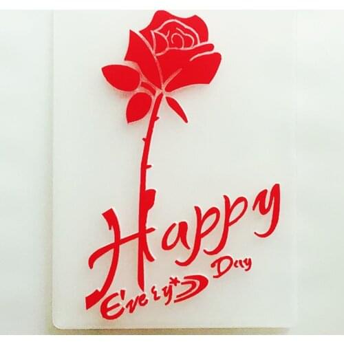 YLEF097 Happy Plastic Embossing Folder For Scrapbook Stencils DIY Photo Album Cards Making Decoration Scrapbooking Template New