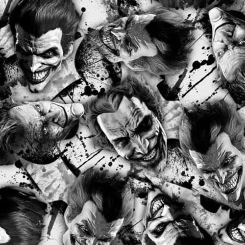 Free shipping 0.5m*2m/10m men clown water transfer printing film CSKW1807B hydrographics water transfer