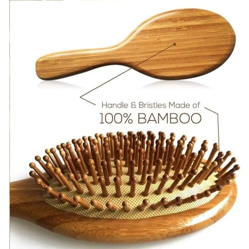 High Quality Hair Comb Air Massage Comb Natural with Wooden Handle Anti-static Scalp Combs for Hair Care Travel Home