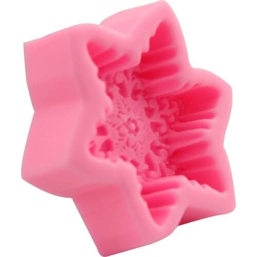 Snowflake Silicone Molds Kitchen Mold Food Shaping Moulds Fondant Soap Clay Modeling Tools