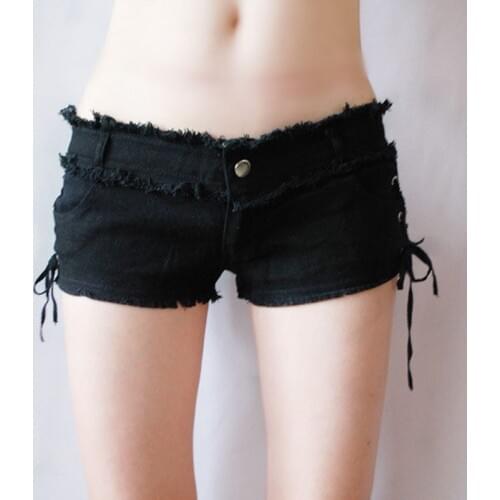 Sexy Women Tassel Low Rise Waist Hot Short Sexy Denim Booty Sexy Jeans Shorts Cute Micro Mini Short Club Wear Plus Size F26