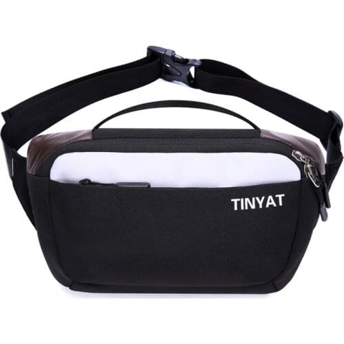 Mens Bag Casual Waist Bag Men Bag Waterproof Chest Bag Multifunctional Outdoor Bags Sports Bags Trendy Shoulder Bag