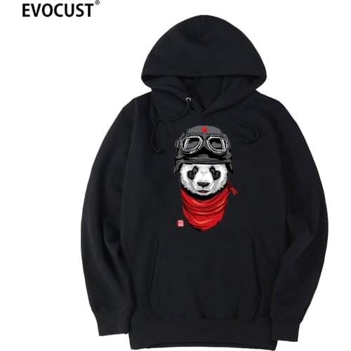 Panda Happy Adventurer men Hoodies Sweatshirts women unisex Combed Cotton