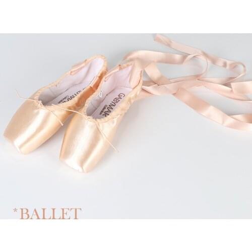 Pointe Shoes Satin Upper With Ribbon Girls Womens Pink Professional Ballet Shoes Dancing Shoes With Silicone Toe Pads Sneaker