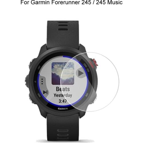 For Garmin Forerunner 245 / 245 Music Smart Watch Screen Protector Protective Tempered Glass Film Explosion-proof