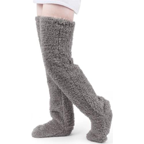 Winter Plush Over Knee High Socks Women Thigh High Stockings Thermal Warm Long Stocking Women Socks Leg Warmer Femal Leg Wamer