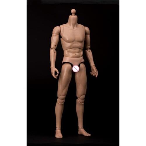 1:6 male man black skin color chest muscle muscular semi body figure for 12 inches DIY action figures collections