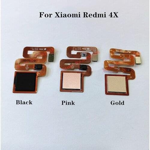100% Original Fingerprint Home Button Connector For Xiaomi Redmi 4X Touch ID Fingerprint Sensor Scanner Flex Cable Replacement