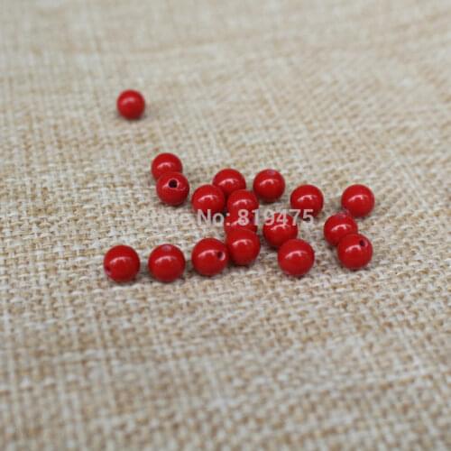110 pieces/lot) 4mm 6mm 8mm 10mm 12mm red Artificial Coral Beads for Jewelry making DIY accessoires