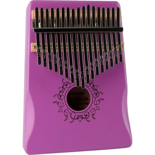 17 Key Purple Color Kalimba Thumb Piano Finger Sanza Mbira High-Quality Solid Wood Body Keyboard Musical Instrument for Beginner