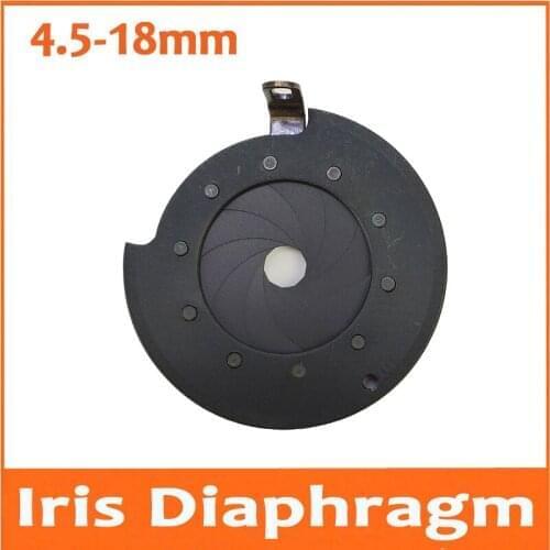 20pcs 4.5-18mm Adjustable Amplifying Optical Digital Camera Microscope Adapter Iris Diaphragm Aperture Condenser with 10 Blades