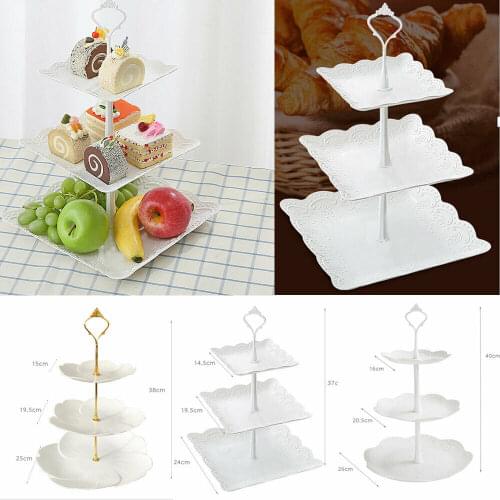 3 Tier Cake Stand Dessert Cup Cake Bracket Wedding Plates Party Tableware Tool