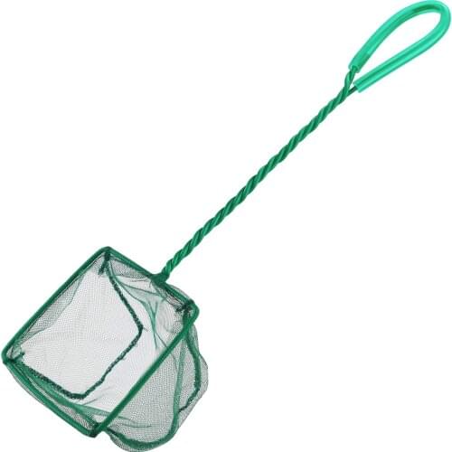 4 Inch Aquarium Net Fine Mesh Small Fish Catch Nets with Plastic Handle - Green