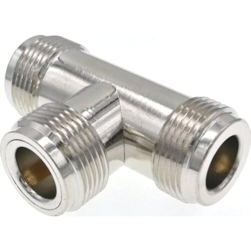 10pcs Adapter N Female TYPE Plug To 2 x N Female Jack RF Splitter T Type RF Connector