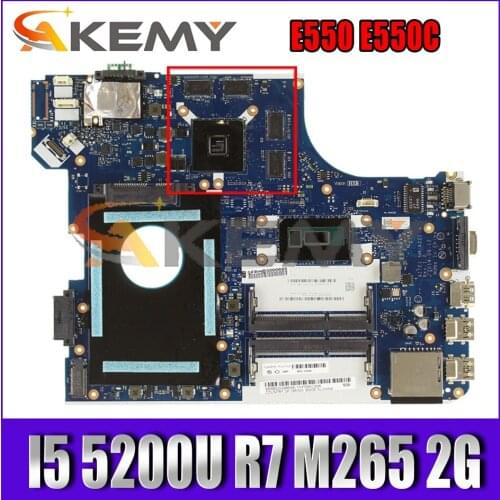 Akemy For Lenovo ThinkPad E550 E550c Laptop PC Motherboard nm-a221 I5 5200U R7 M265 2G Graphics Quality Assurance 100% Test OK