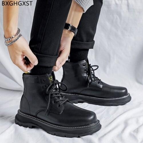 Martin Boots Winter Boots Men Fashion Leather Casual Shoes for Man 2021 Motorcycle Boots for Men Male Luxury Designer Shoes Man