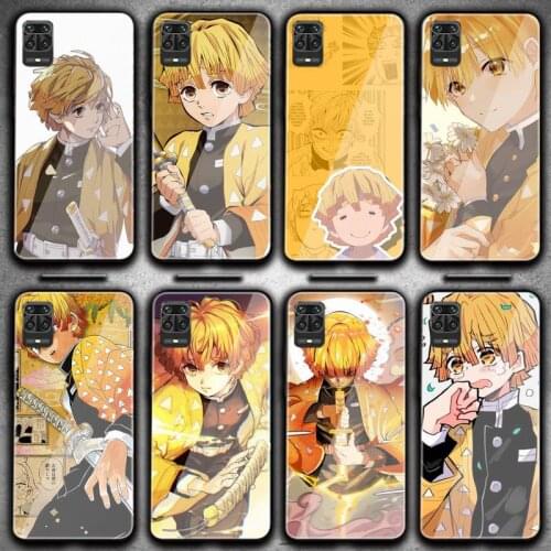 Anime Demon Slayer Agatsuma Zenitsu Phone Case For Redmi 4X 5 5plus 6 6A Note 4 5 6 6pro 7 Xiaomi 6 8se MIX2S Tempered Glass