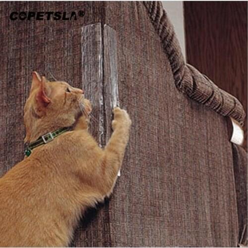Copetsla Anti Scratch 2PC Pet Cat Scratching Adhesive Corner Guard PVC Cat Scratchers Furniture Couch Protector Pet Supplies