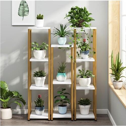 Flower stand indoor multi-layer floor-to-ceiling living room balcony shelf indoor succulent green radix Chlorophytum home flower