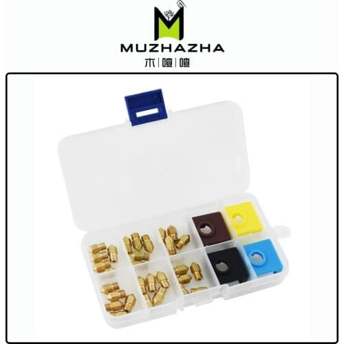 3D Printer Parts MK8 Extruder Nozzle Extruder Print Head 0.2/0.3/0.4/0.5/0.6/0.8mm mk9 Silicone sock for CR-10 Ender 3 pro