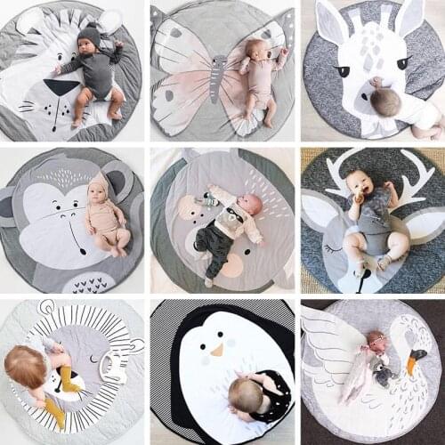 Childrens Crawling Mat Thick Printing Game Mat Ins New Household Animal Style Floor Mat Foldable Climbing Mat