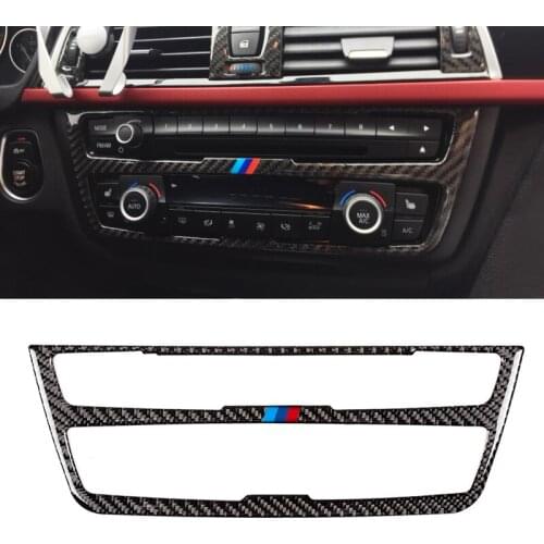 For BMW 3 4 Series F30 F32 2013 2014 2015 2016 2017 2018 Carbon Fiber Car Interior Center CD Control Panel Cover Trim