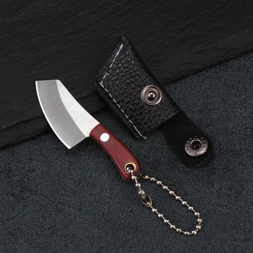 Pocket EDC Knife Accessory Portable Creative Stainless Steel Mini Small Kitchen Knife Camping Mini Peeler Keychain Crafts Gift