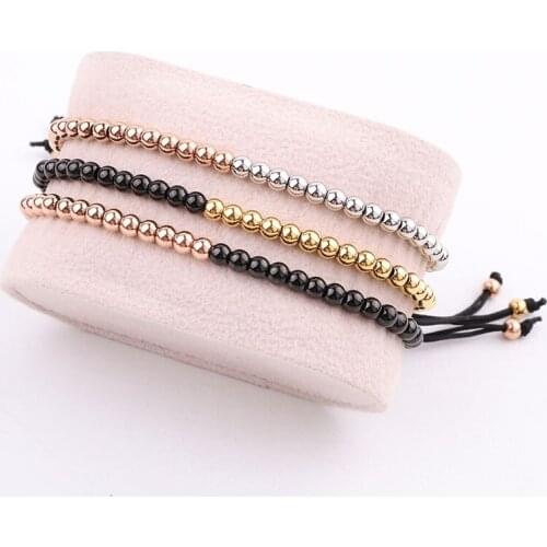 JARAVVI Men Bracelet High Quality Stainless Steel Beads Adjustable Bracelet Men Jewelry Gift