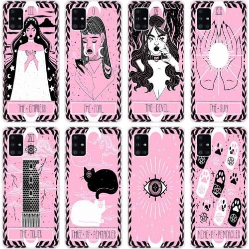 The Lovely Omens Tarot Deck Soft Case for Samsung Galaxy A12 A02 A03S A21S A22 A32 A52 A72 A82 S21 Plus FE Ultra M02S M12 Cover