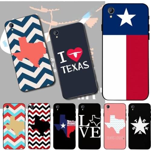 PENGHUWAN I Love Texas Flag Black Soft Shell Phone Case Capa For Vivo Y91c Y17 Y51 Y67 Y55 Y93 Y81S Y19 Y7S Case
