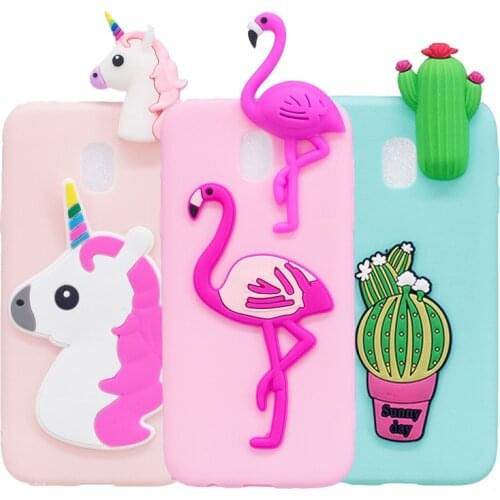 Cute Case For Samsung J3 J5 J7 Pro 2017 3D Unicorn Flamingo Soft Silicon Phone Bag Cover For Samsung J330 J530 J730 J7Pro J5Pro