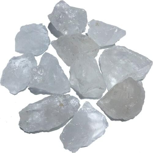 Natural white crystal unpolished aquarium vase and flowerpot decoration geomancy energy demagnetization