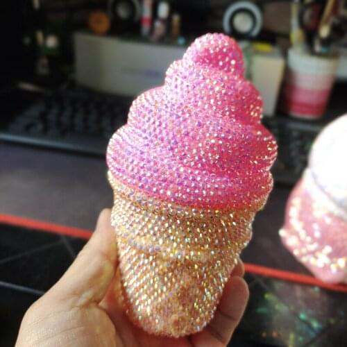 Diamond inlaid LED Night Light lovely ice cream NIGHT LIGHT Bedroom bedside baby home decoration light Christmas childrens gift