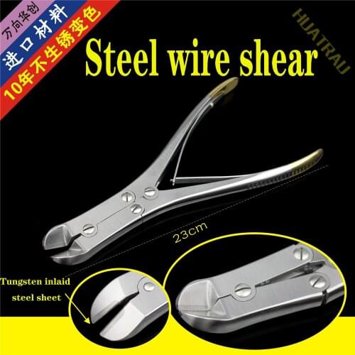 Orthopaedic instruments medical double joint steel wire scissors cable titanium cable Kirschner wire gold handle insert small fo