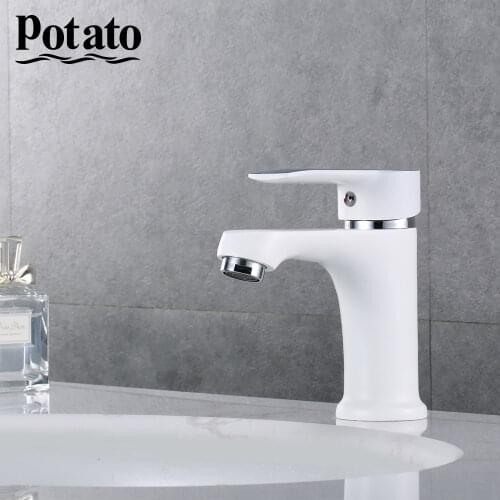Potato Bathroom Faucet 3 Colors Brass Chrome Brush Sink Mixer Tap Vanity Hot And Cold Water Faucet For Bath p10237