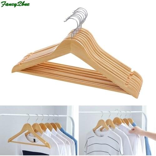 1Pcs Solid Wood Cloth Hanger Non-Slip Hangers Clothes Hangers Shirts Sweaters Dress Hanger Drying Rack For Home