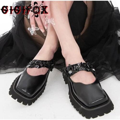 Great Quality Flowers Brand Patent Leather Fashion Black Gothic Sweet Lolita Comfy Walking Mary Janes Flats Women Shoes