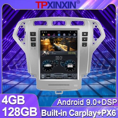 4+128G For Ford Fusion Mondeo 2007 - 2014 Tesla Android Screen Car Radio Multimedia Player GPS Navigation Carplay Tape Recorder