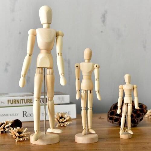 Art Home Decoration Wooden Joint Hand Figures Sketch Model Ornaments Room Desktop Home Decoration Accessories Party Decor Shelf