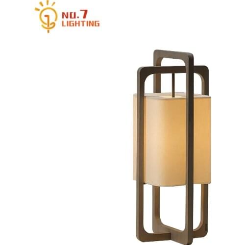 Chinese Classical Minimalist Fabric Art Wood Floor Lamp Led E27 Home Decor Study Teahouse Bedroom Bedside Living/Dining Room