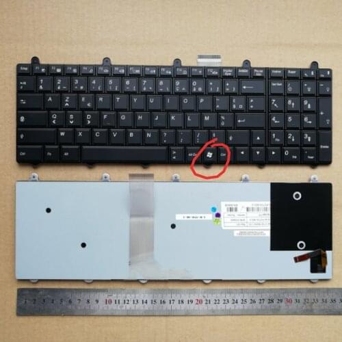French layout new laptop keyboard for Clevo P150SM P170SM P270WM P377SM-A P570WM3 Backlit Tastatur WIN 7